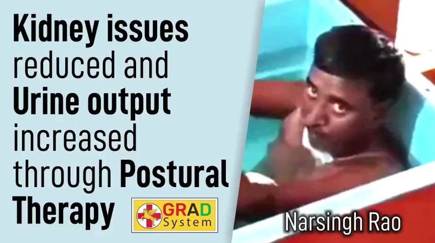 Kidney issues reduced and Urine output increased through Postural Therapy
