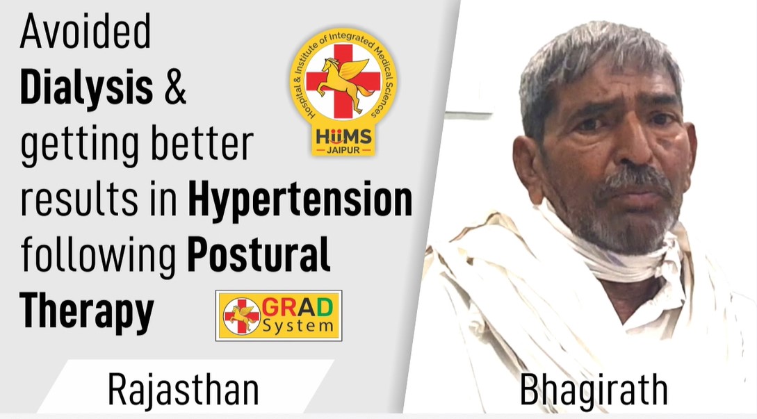 Avoided Dialysis & getting beeter results in Hypertension following Postural Therapy