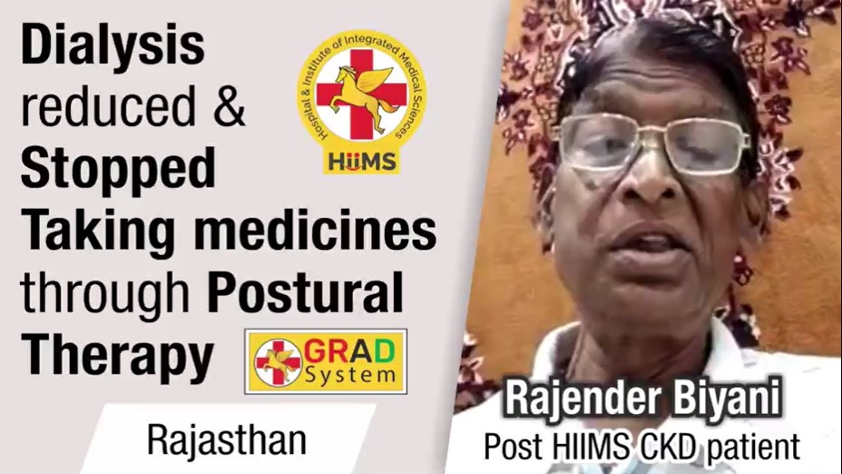Dialysis reduced & Stopped Taking medicines through Postural Therapy
