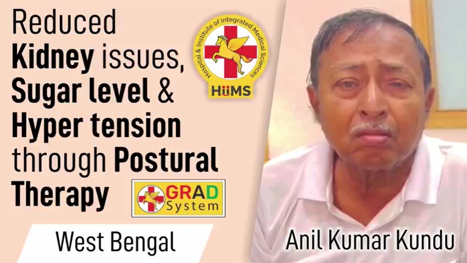 Reduced Kidney issues, Sugar level & Hyper tension through Postural Therapy