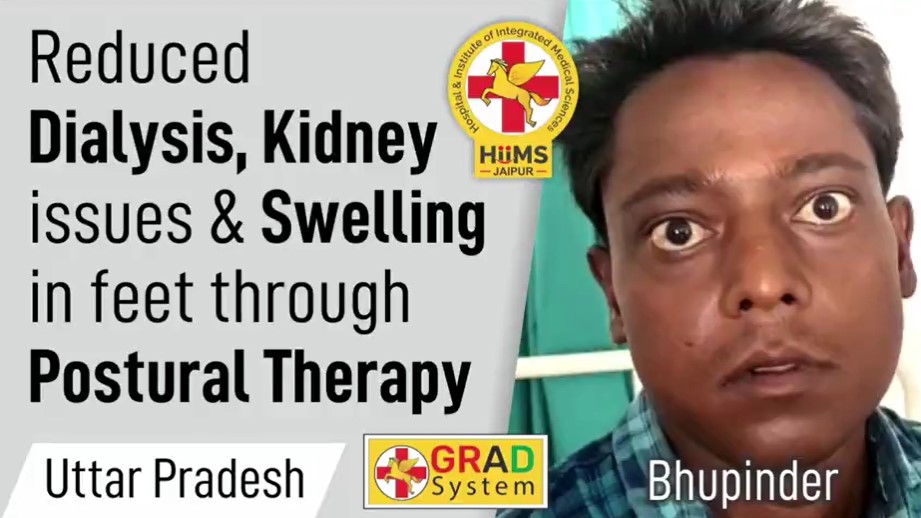 REDUCED DIALYSIS, KIDNEY ISSUES & SWELLING IN FEET THROUGH POSTURAL THERAPY