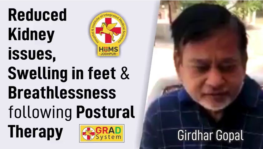 Reduced Kidney issues, Swelling in feet & Breathlessness following Postural Therapy