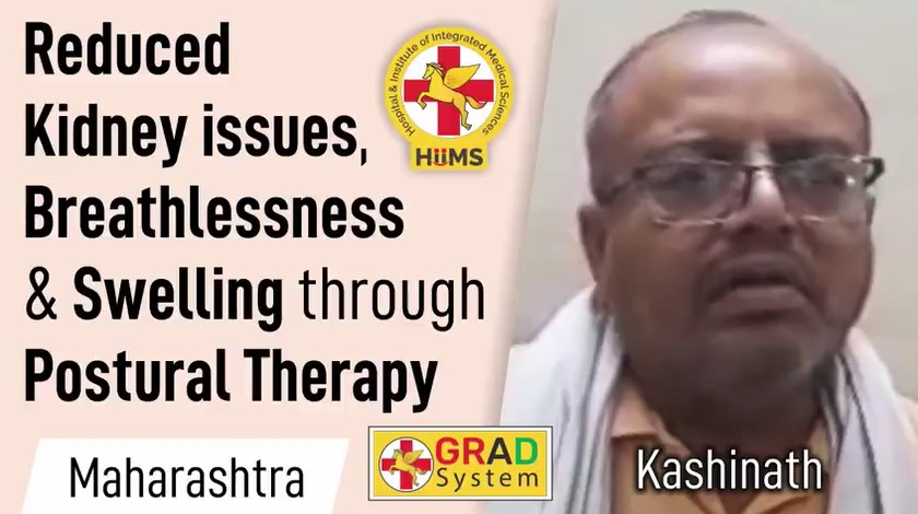 Reduced Kidney issues, Breathlessness & Swelling through Postural Therapy