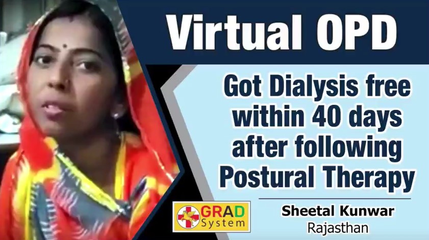 Got Dialysis free within 40 days after following Postural Therapy