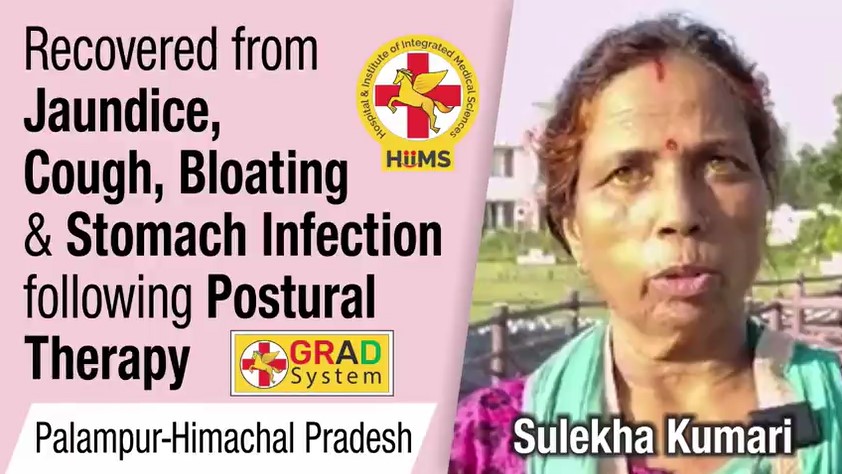 Recovered from Jaundice, Cough, Bloating & Stomach infection following Postural Therapy