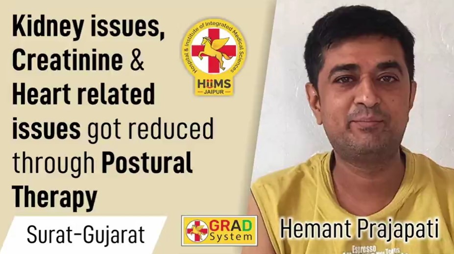 Kidney issues, Creatinine & Heart related issues got reduced through Postural Therapy