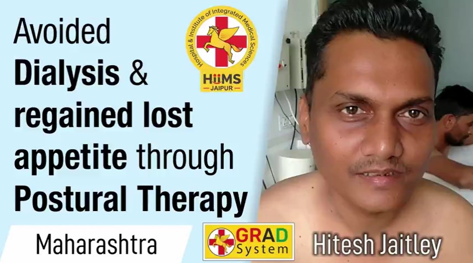 Avoided Dialysis & regained lost appetite through Postural Therapy