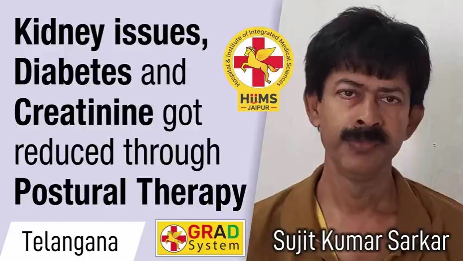 Kidney issues, Diabetes and Creatinine got reduced through Postural Therapy