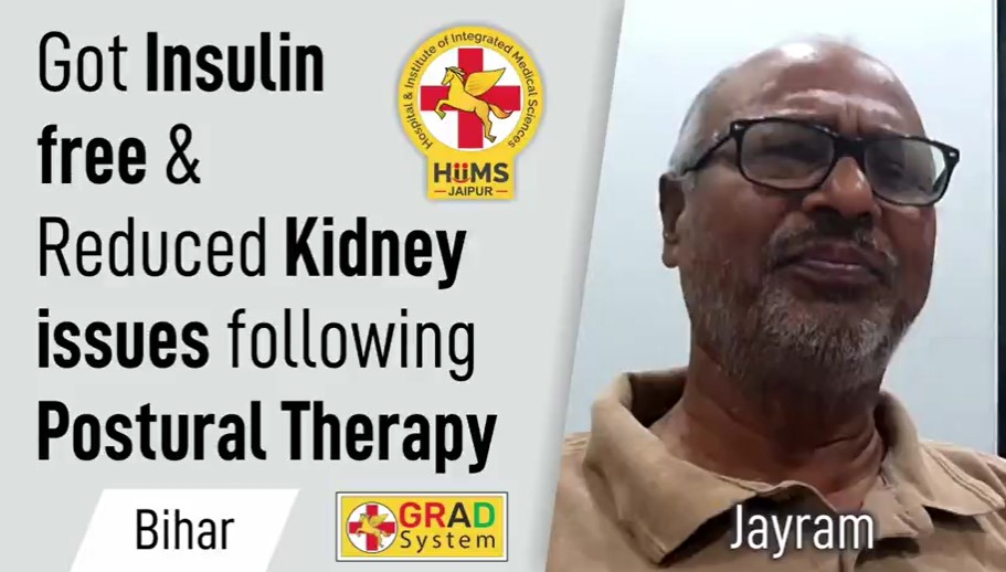 Got Insulin free & Reduced Kidney issues following Postural therapy