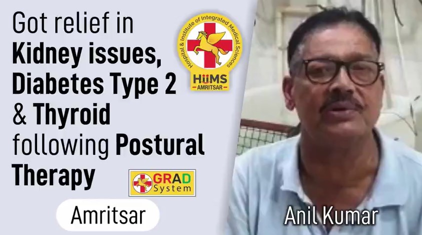 Got relief in Kidney issues, Diabetes Type 2 & Thyroid following Postural Therapy