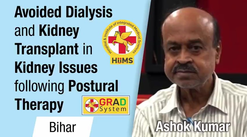 Avoided Dialysis and Kidney  Transplant in Kidney issues following Postural Therapy
