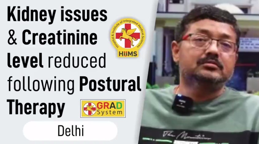 Kidney issues & Creatinine level reduced following Postural Therapy