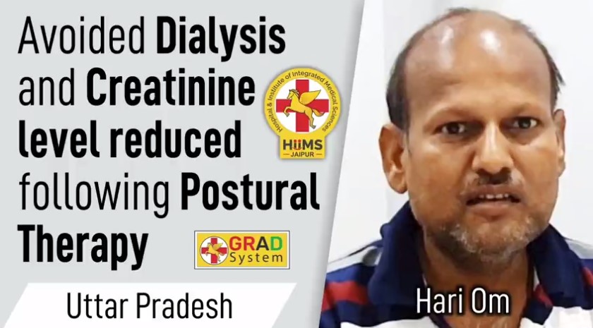 Avoided Dialysis and Creatinine level reduced following Postural Therapy