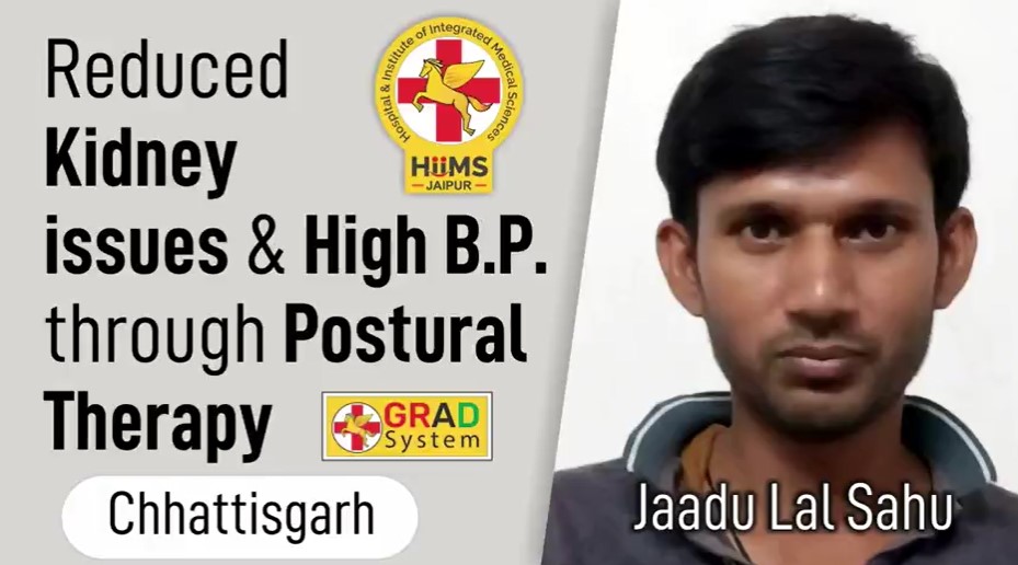 Reduced Kidney issues & High B.P. through Postural Therapy
