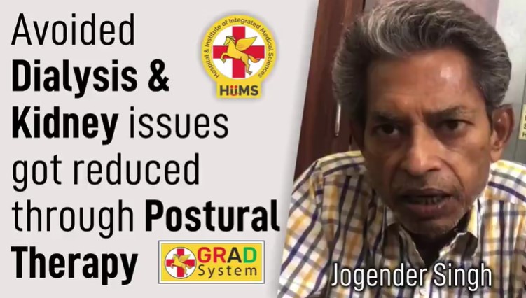 Avoided Dialysis & Kidney issues got reduced through Postural Therapy