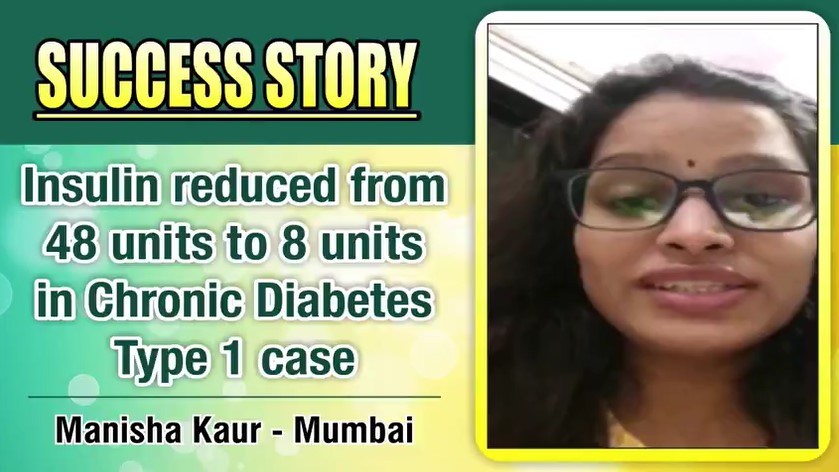 INSULIN REDUCED FROM 48 UNITS TO 8 UNITS IN CHRONIC DIABETES TYPE 1 CASE