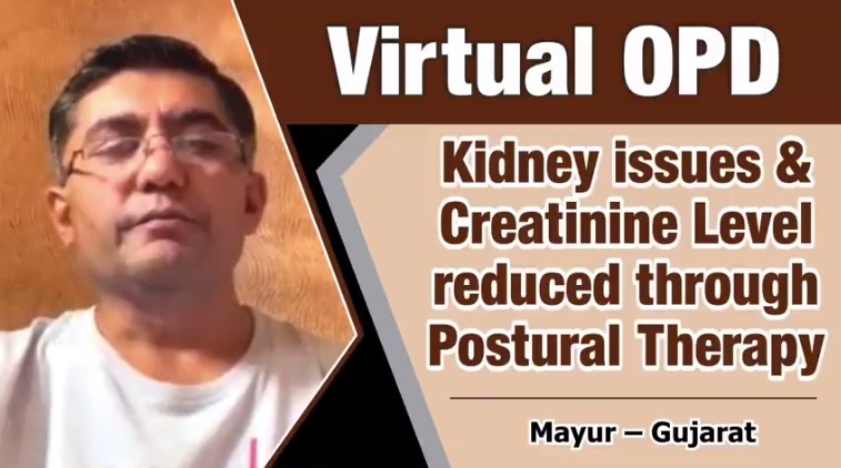 Kidney issues & Creatinine Level reduced through Postural Therapy