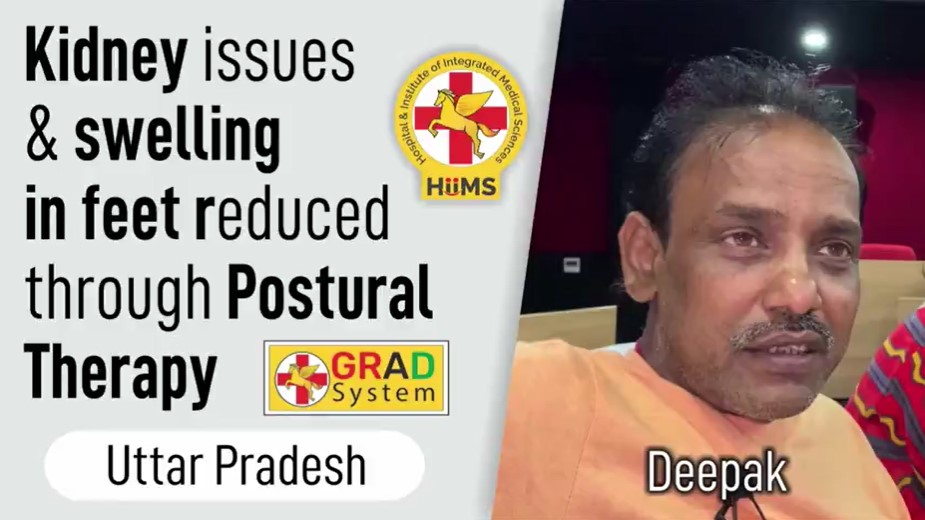 Kidney issues & swelling in feet reduced through Postural Therapy