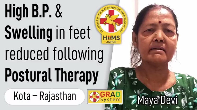 HIGH B.P. & SWELLING IN FEET REDUCED FOLLOWING POSTURAL THERAPY