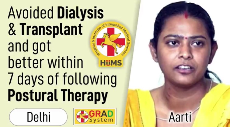 AVOIDED DIALYSIS & TRANSPLANT AND GOT BETTER WITHIN 7 DAYS OF FOLLOWING POSTURAL THERAPY