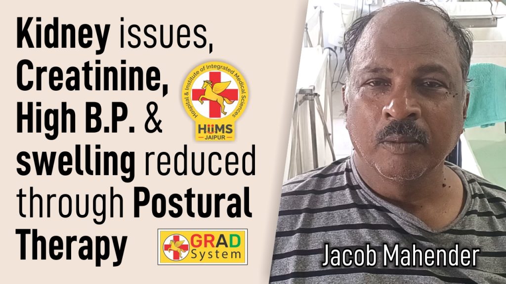›KIDNEY ISSUES, CREATININE, HIGH B.P. & SWELLING REDUCED THROUGH POSTURAL THERAPY