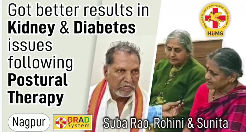 GOT BETTER RESULTS IN KIDNEY & DIABETES ISSUES FOLLOWING POSTURAL THERAPY