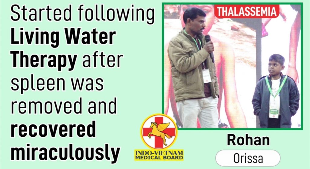STARTED FOLLOWING LIVING WATER THERAPY AFTER SPLEEN WAS REMOVED AND RECOVERED MIRACULOUSLY