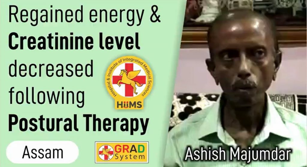 Regained energy & Creatinine level decreased following Postural Therapy