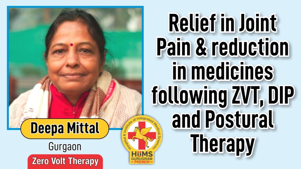 Relief in Joint Pain & reduction in medicines following ZVT, DIP and Postural Therapy
