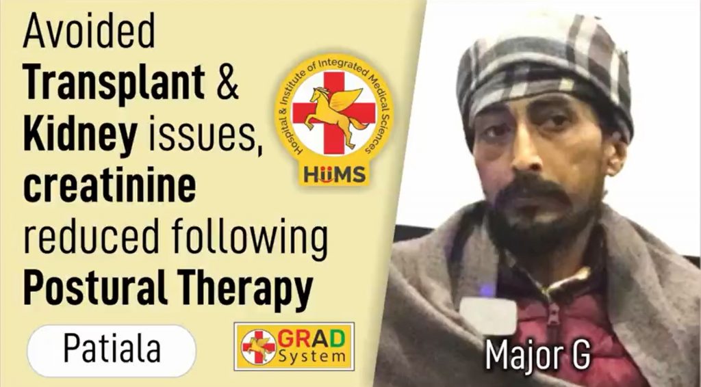 Avoided Transplant & Kidney issues, Creatinine reduced following Postural Therapy