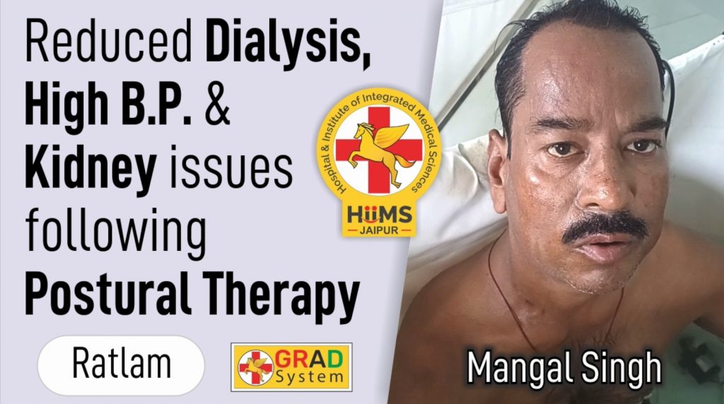 Reduced Dialysis, High B.P. & Kidney issues following Postural Therapy