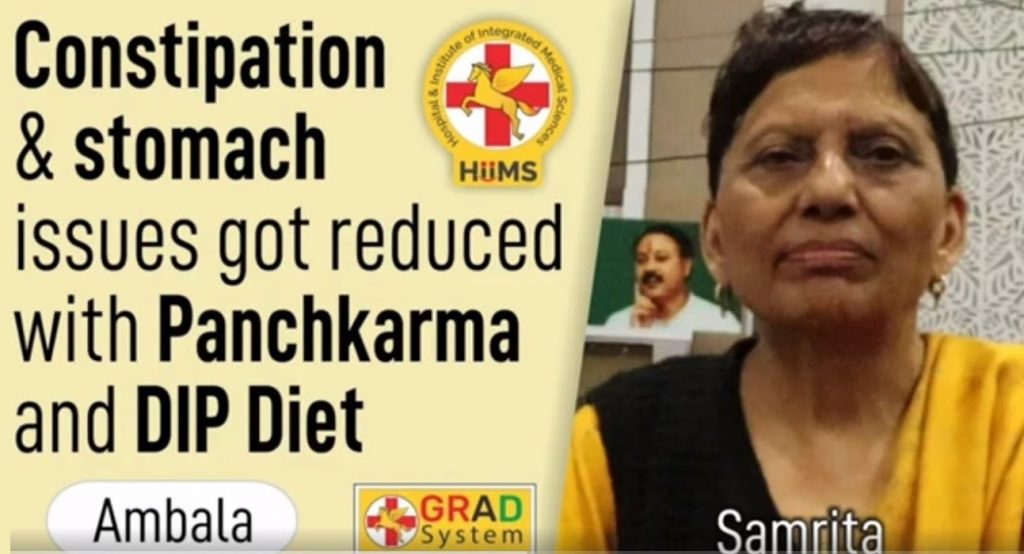CONSTIPATION & STOMACH ISSUES GOT REDUCED WITH PANCHKARMA AND DIP DIET