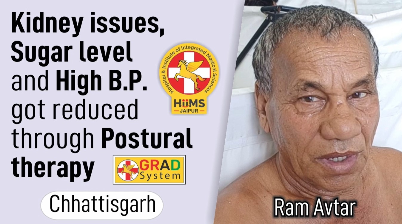 KIDNEY ISSUES, SUGAR LEVEL AND HIGH B.P. GOT REDUCED THROUGH POSTURAL THERAPY