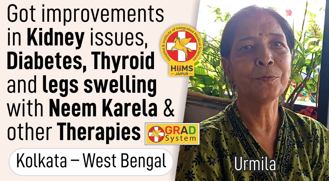 Got Improvements in Kidney issues, Diabetes, Thyroid and legs swelling with Neem Karela & other Therapies