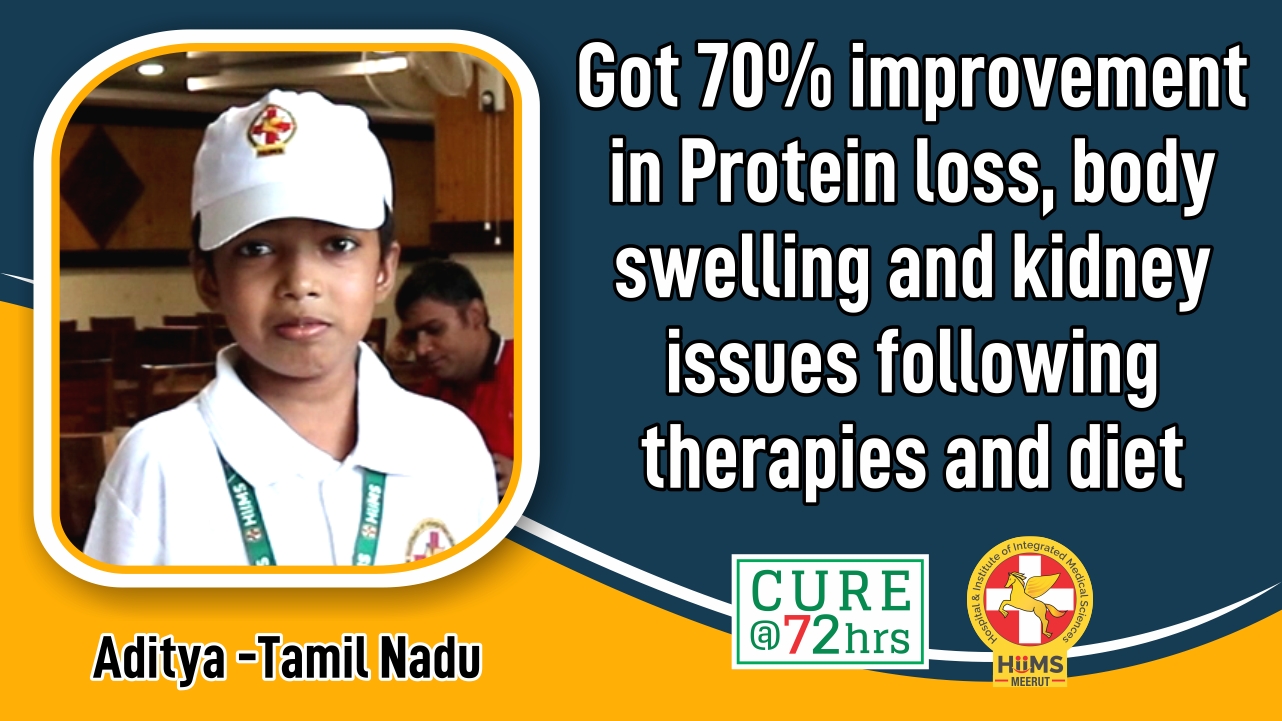 GOT 70% IMPROVEMENT IN PROTEIN LOSS, BODY SWELLING AND KIDNEY ISSUES FOLLOWING THERAPIES AND DIET