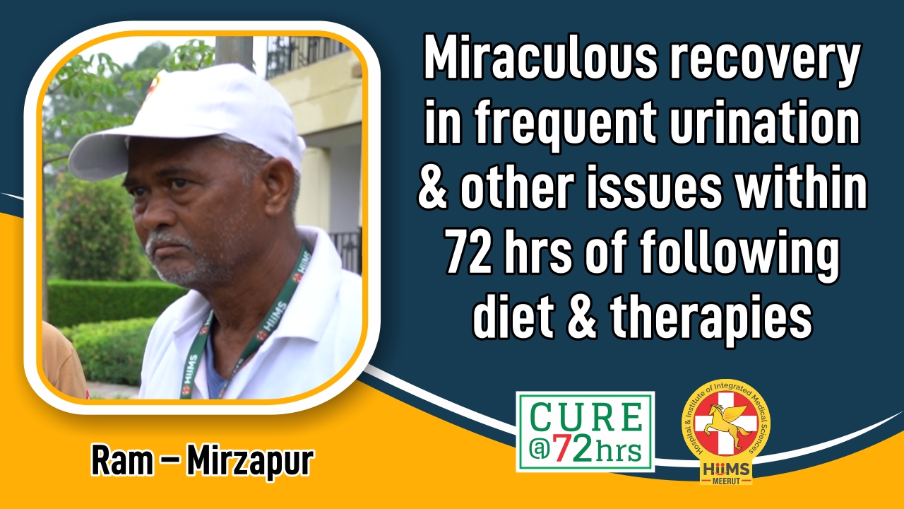 MIRACULOUSLY RECOVERY IN FREQUENT URINATION & OTHER ISSUES WITHIN 72 HRS OF FOLLOWING DIET