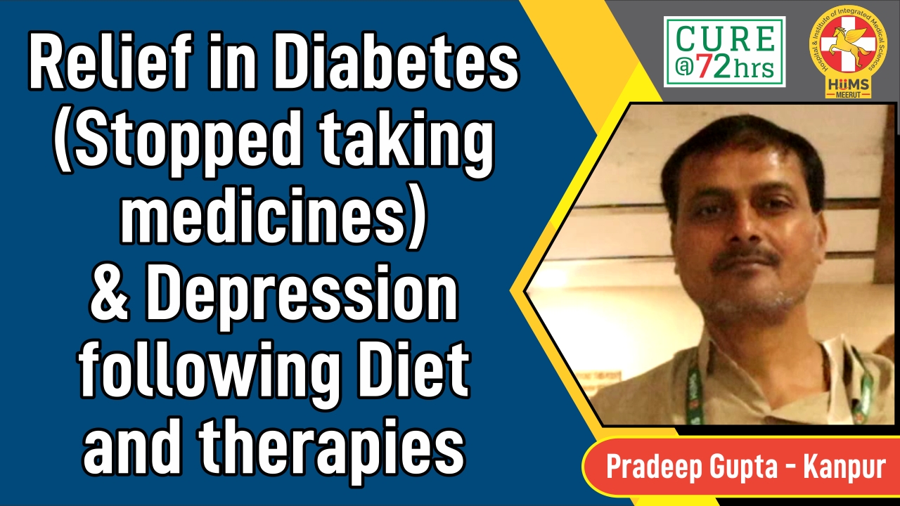 RELIEF IN DIABETES & DEPRESSION FOLLOWING DIET AND THERAPIES