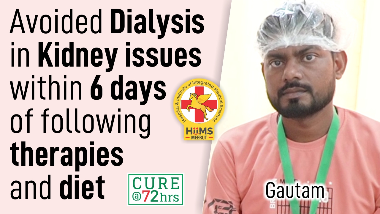 Avoided Dialysis in Kidney issues within 6 days of following therapies