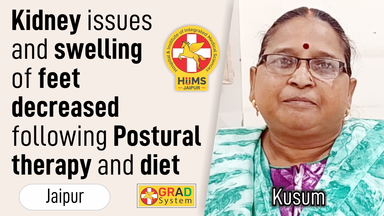 Kidney issues and swelling of feet decreased following Postural therapy and diet