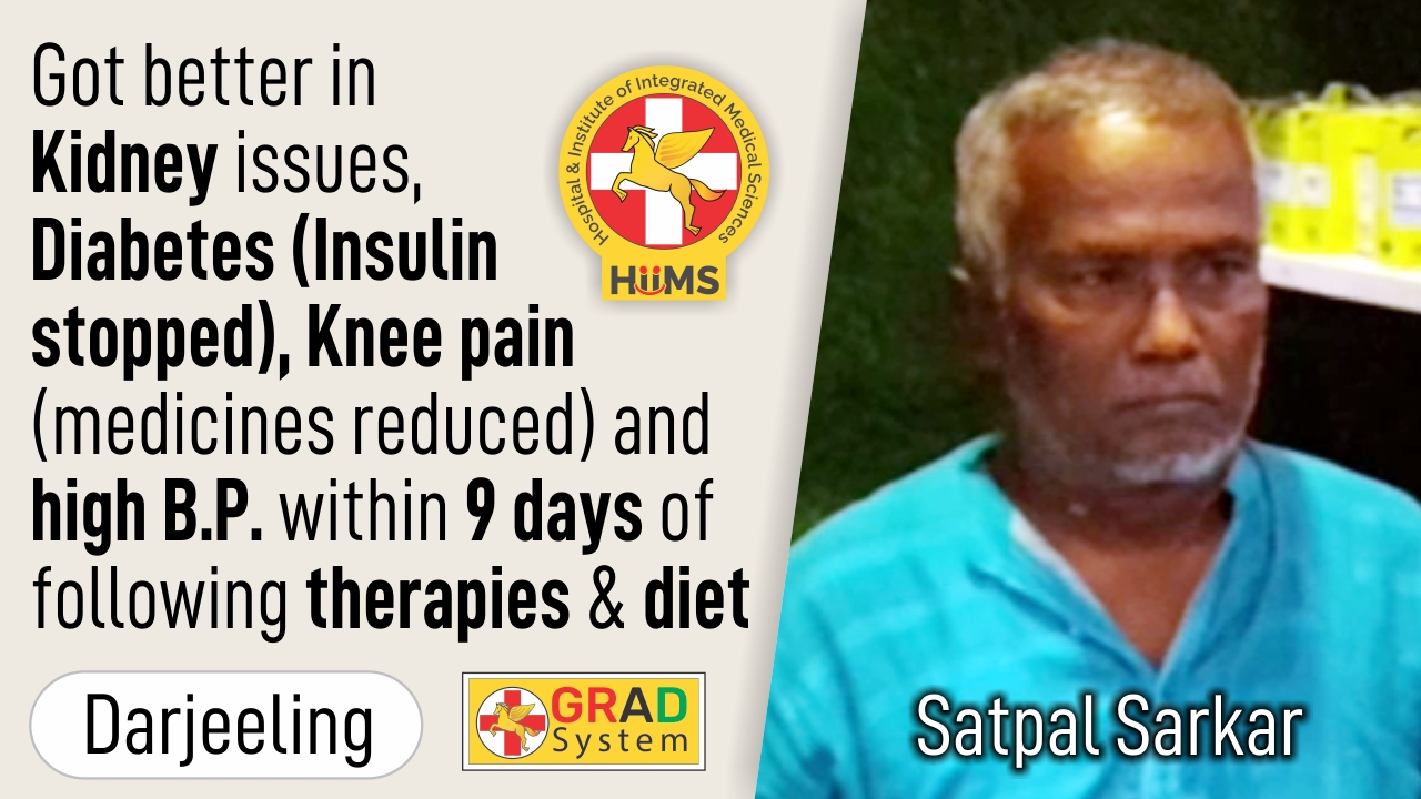 Got better in Kidney issues, Diabetes, Knee pain and high B.P. within 9 days of following therapies & diet