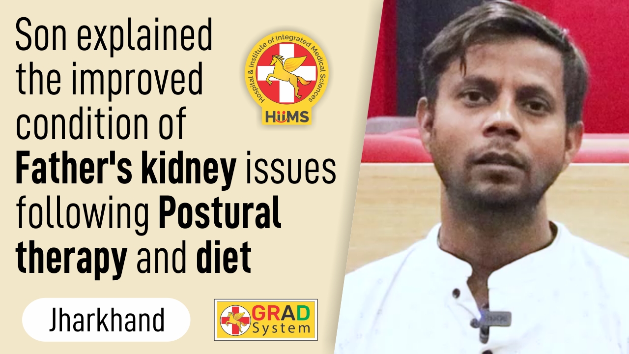 Sun Explained the improved condition of Father’s Kidney issues following Postural Therapy and diet