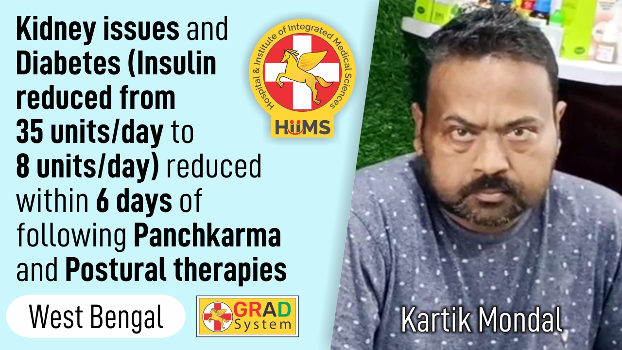 Kidney issues and Diabetes reduced within 6 days of following Panchkarma and Postural Therapy