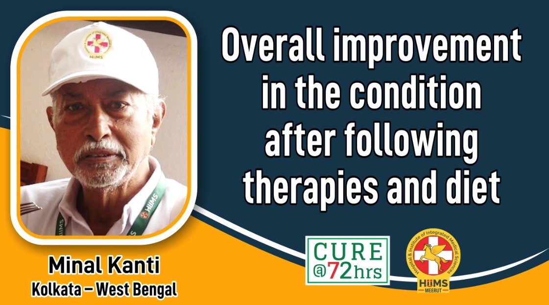 Overall improvement in the condition after following therapies and diet