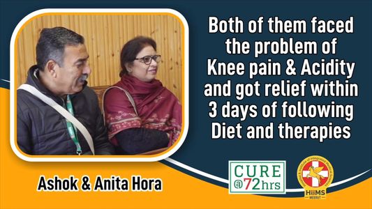 Both of them faced the problem of Knee pain & Acidity and got relief within 3 days of following diet and therapies